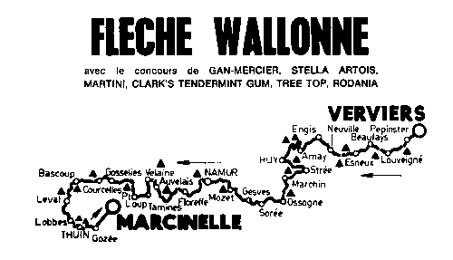 Flèche Wallonne 1972 Route